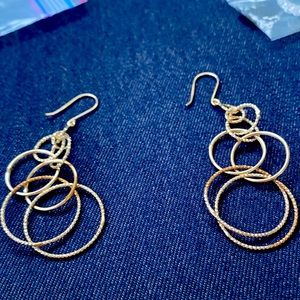 gold drop circle costume textured